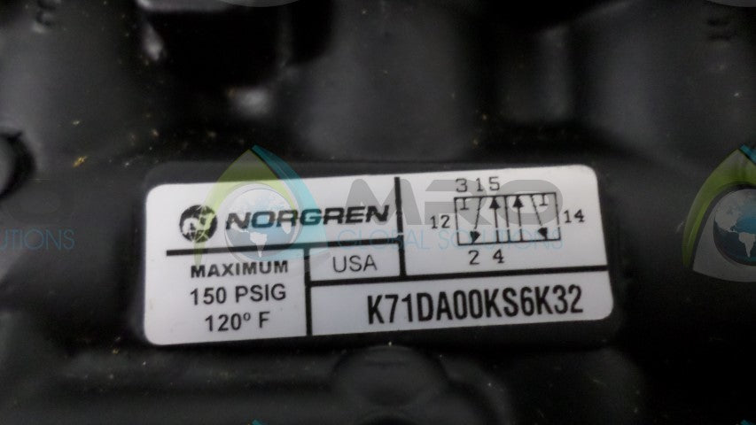 NORGREN K71DA00KS6K32 VALVE *USED*