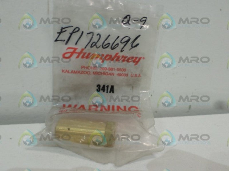 HUMPHREY 341A AIR PILOT ACTUATOR * NEW IN FACTORY BAG *