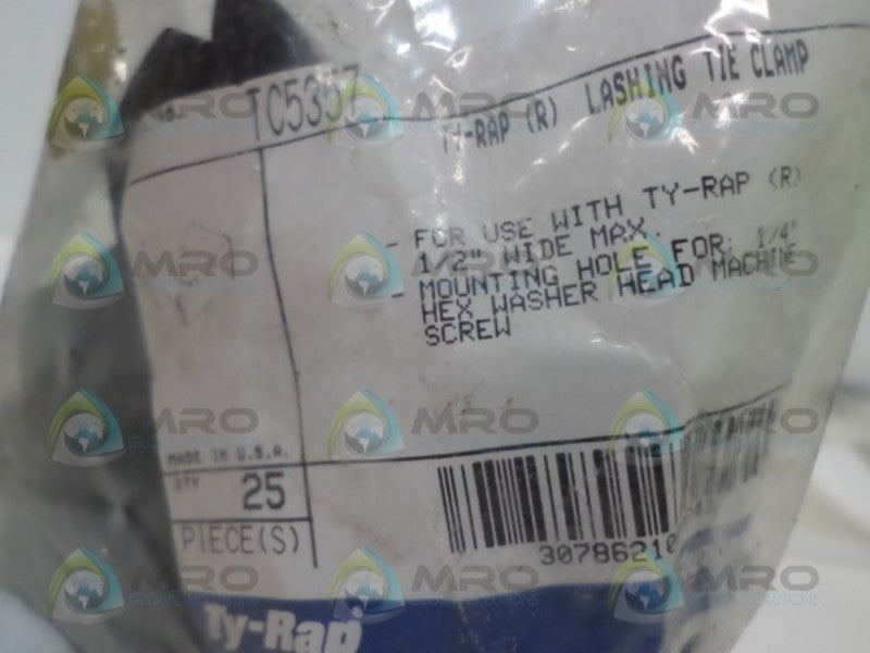 THOMAS & BETTS TC5357 LASHING TIE CLAMP (PKG OF 25) *NEW IN FACTORY BAG*
