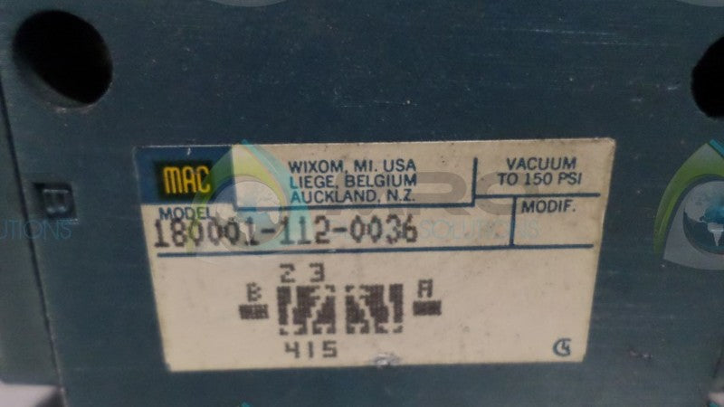 MAC 180001-112-0036 VALVE  UNMP