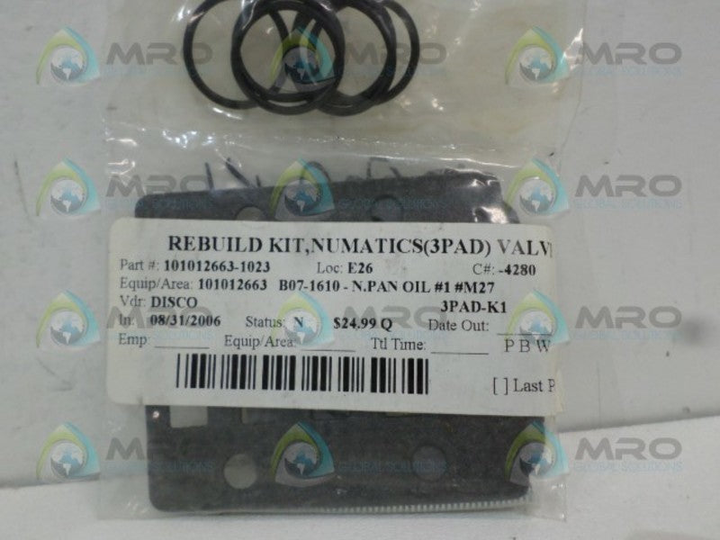 NUMATICS 3PAD-K1 REBUILD KIT  NSMP