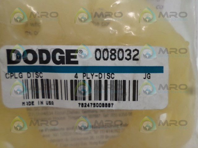 DODGE 008032 FLEX POLY DISC *NEW IN FACTORY BAG*