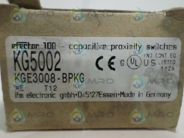 IFM EFECTOR KG5002 CAPACITIVE SENSOR *NEW IN BOX*
