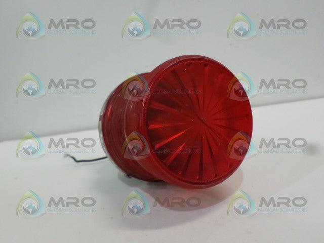 FEDERAL SIGNAL FIREBALL II FB2PST-120R RED STROBE LIGHT *USED*