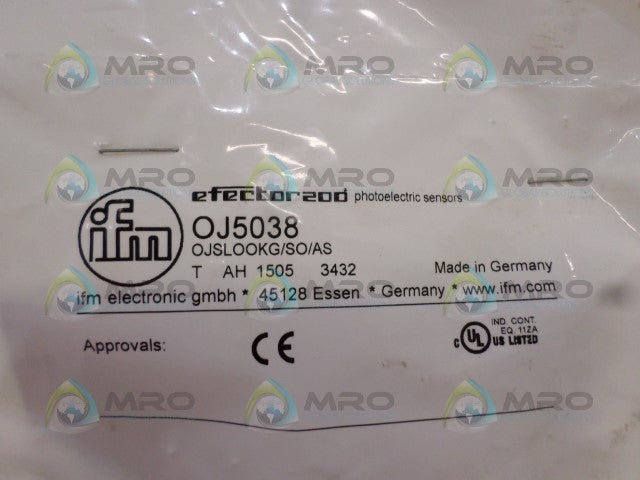 IFM EFECTOR OJ5038 THROUGH BEAM SENSOR *NEW IN FACTORY BAG*