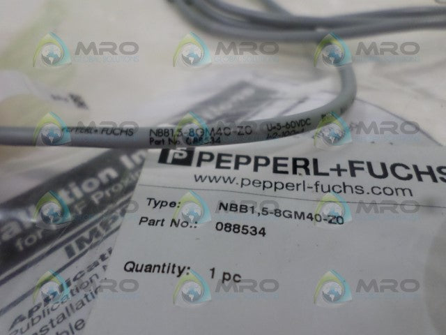 PEPPERL+FUCHS NBB1,5-8GM40-Z0 088534 PROXIMITY SENSOR *NEW IN FACTORY BAG*