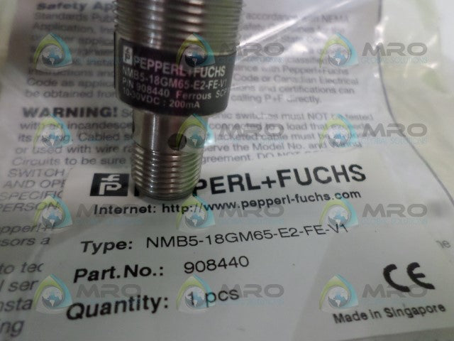 PEPPERL+FUCHS NMB5-18GM65-E2-FE-V1 908440 PROXIMITY SENSOR *NEW IN FACTORY BAG*
