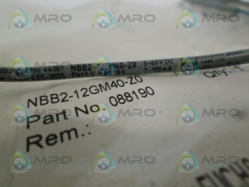 PEPPERL+FUCHS NBB2-12GM40-Z0 088190 PROXIMITY SENSOR *NEW IN FACTORY BAG*