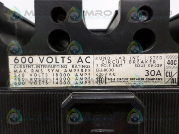 ITE EF3-B030 CIRCUIT BREAKER NSNP