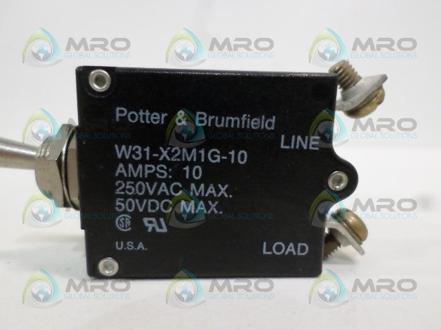 POTTER & BRUMFIELD W31-X2M1G-10 CIRCUIT BREAKER 10A *NEW NO BOX*