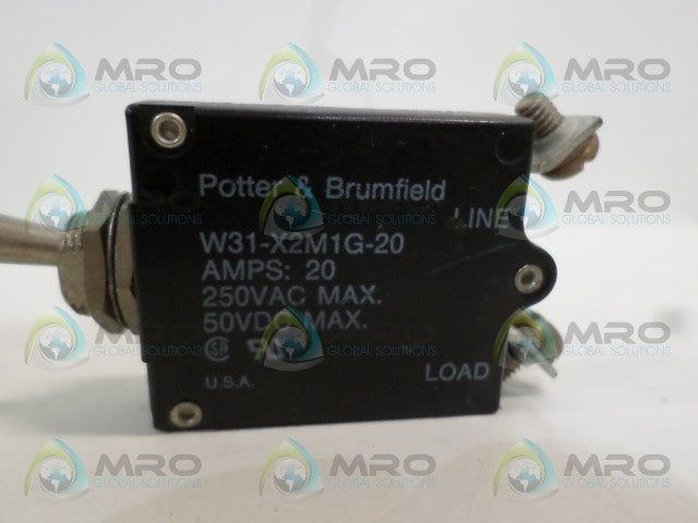 POTTER & BRUMFIELD W31-X2M1G-20 CIRCUIT BREAKER 20A *NEW NO BOX*