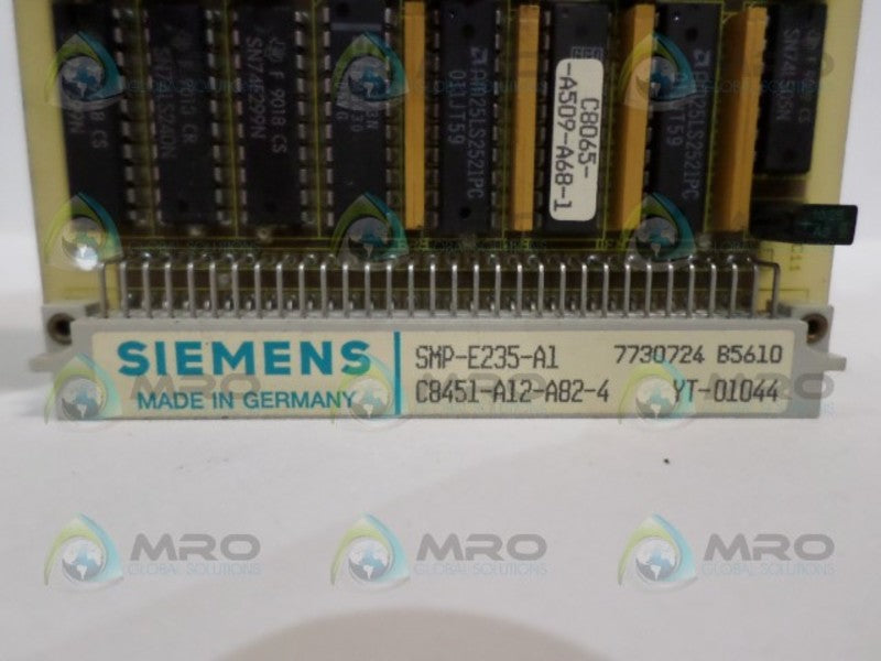 SIEMENS SMP-E235-A1 C8451-A12-A82-4 ANALOG INPUT MODULE *USED*