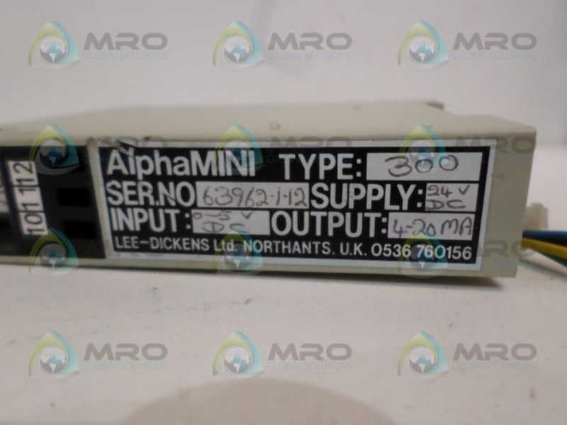 LEE-DICKENS ALPHAMINI 300 SINGAL CONVERTER 24VDC  UNMP