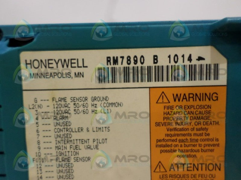 HONEYWELL RM7890B1014 BURNER CONTROL *USED*