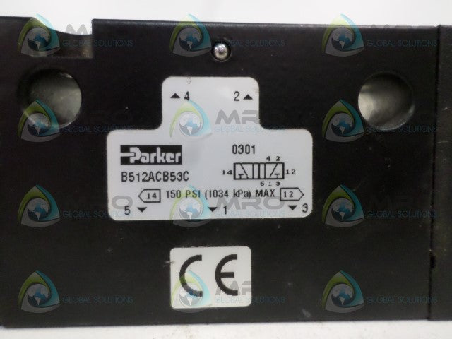 PARKER B512ACB53C SOLENOID VALVE *NEW NO BOX*