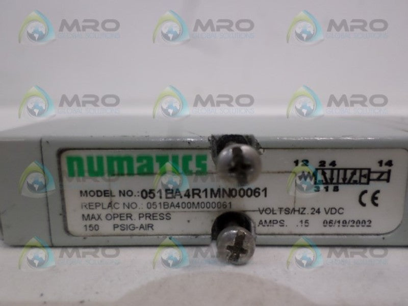 NUMATICS 051BA4R1MN00061 SOLENOID VALVE  UNMP