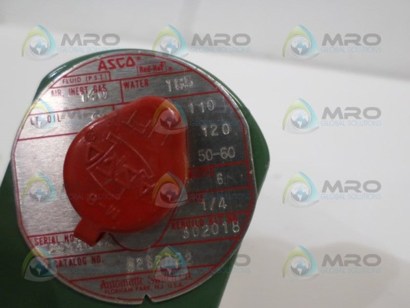 ASCO 8262D22 SOLENOID COIL VALVE 110/120V *USED*
