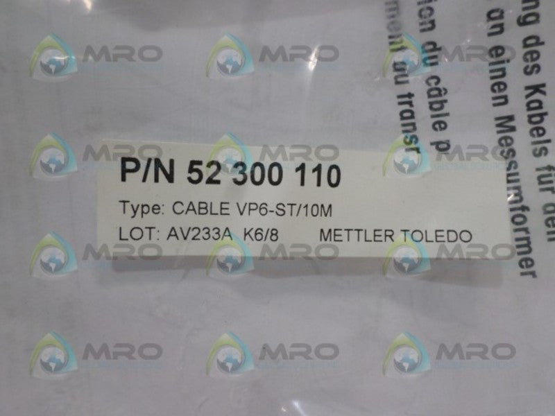 METTLER TOLEDO 52300110 VP6-ST/10M CABLE * NEW IN FACTORY BAG *