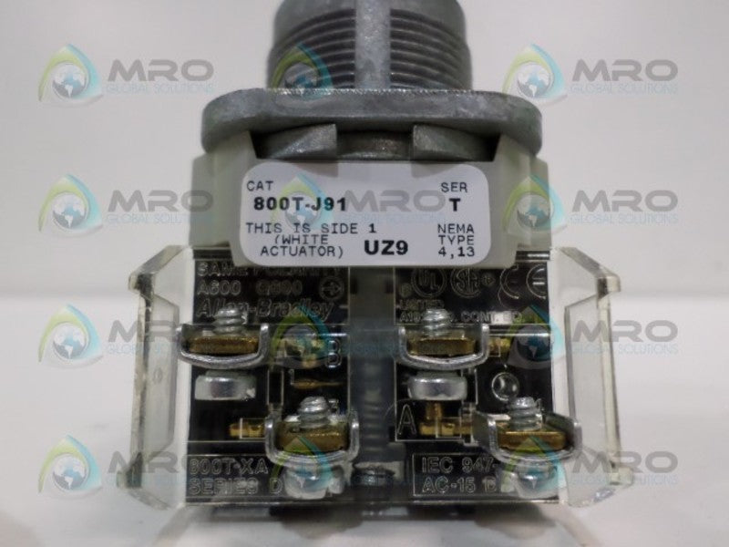 ALLEN BRADLEY 800T-J91 SER. T SELECTOR SWITCH (MISSING ACCESSORIES) *NEW NO BOX*