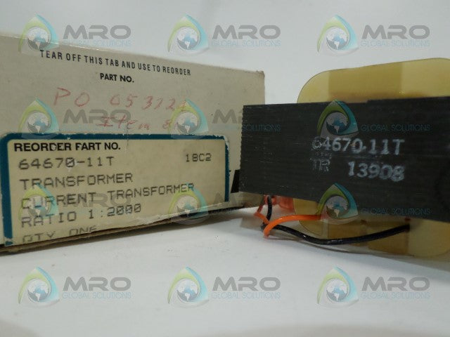 RELIANCE ELECTRIC 64670-11T TRANSFORMER *NEW IN BOX*