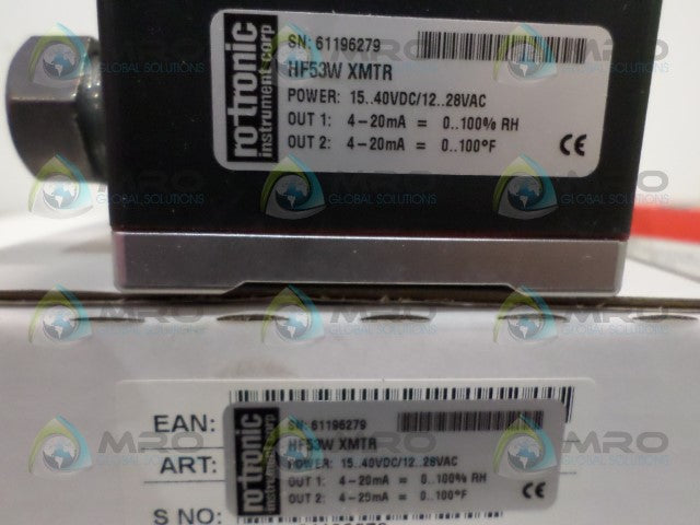 ROTRONIC HYDROFLEX HF53W-XMTR TEMPERATURE/HUMIDITY TRANSMITTER *NEW IN BOX*