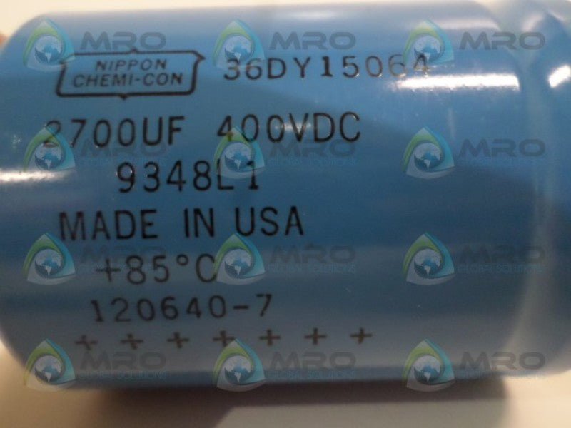 NIPPON 36DY15064 CAPACITOR 2700UF 400VDC  UNMP