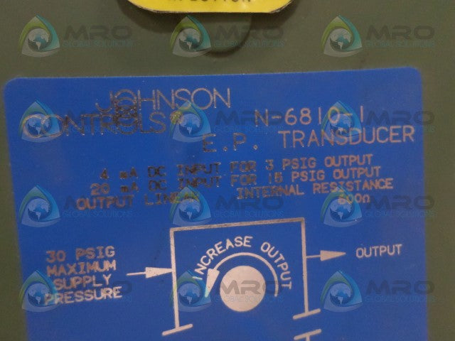 JOHNSON CONTROLS N-6810-1 TRANSDUCER *NEW NO BOX*