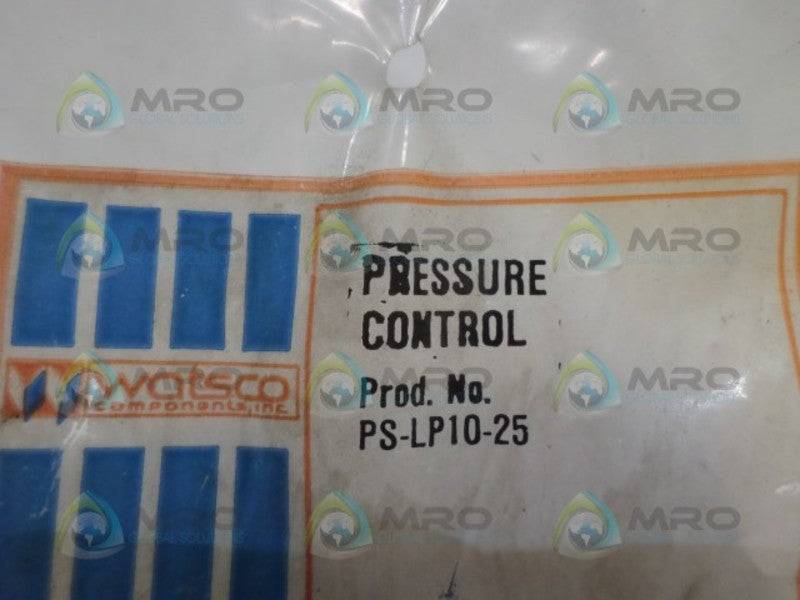 WATSCO PS-LP10-25 PRESSURE CONTROL SWITCH *NEW IN FACTORY BAG*