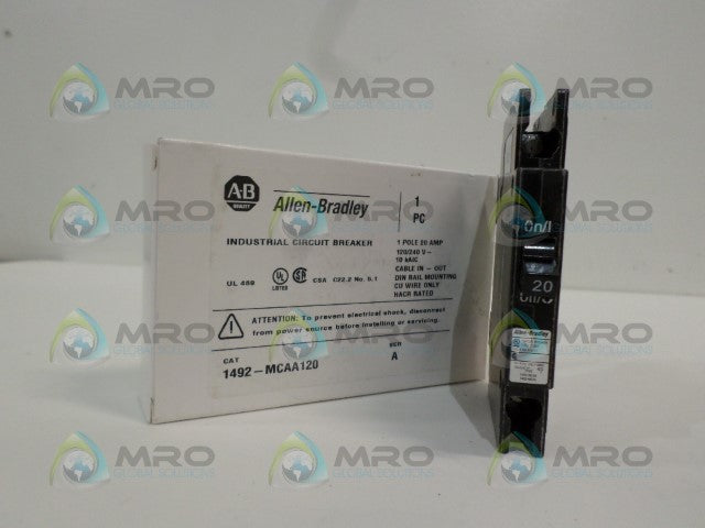 ALLEN BRADLEY 1492-MCAA120 SER. A CIRCUIT BREAKER 20A * NEW IN BOX *