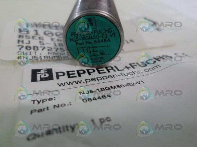 PEPPERL+FUCHS NJ5-18GM50-E2-V1 PROXIMITY SENSOR *NEW IN FACTORY BAG*