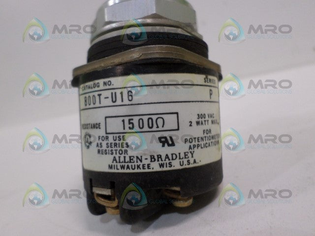 ALLEN BRADLEY 800T-U16 SER. P SELECTOR SWITCH *USED*