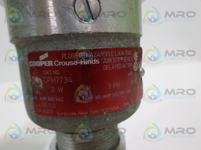 CROUSE-HINDS CPH7734 PIN&SLEEVE PLUG *NEW NO BOX*