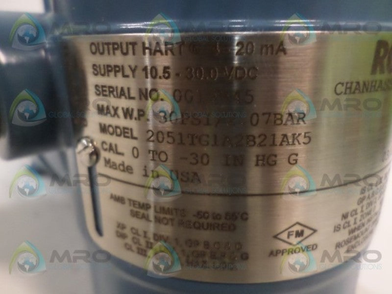ROSEMOUNT 2051TG1A2B21AK5 PRESSURE TRANSMITTER  NSNP