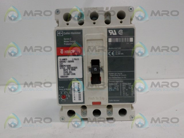 CUTLER HAMMER HMCP015E0C CIRCUIT BREAKER 15A *NEW NO BOX*
