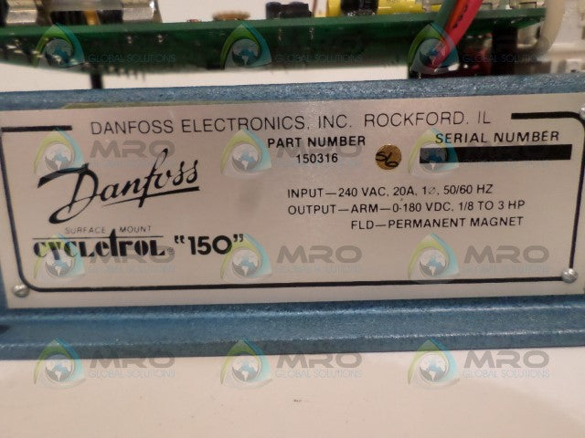 DANFOSS CYCLETROL 150 150316 DRIVE *USED*