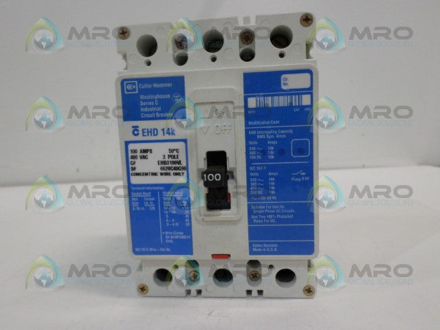 WESTINGHOUSE EHD3100VL CIRCUIT BREAKER 100A *NEW NO BOX*