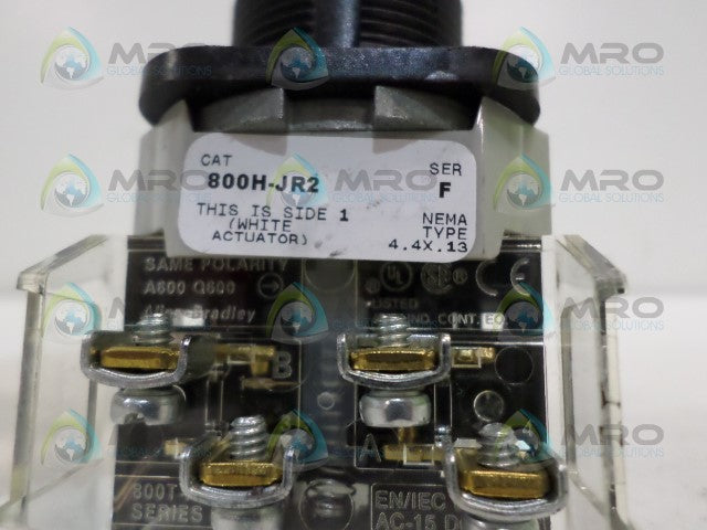 ALLEN BRADLEY 800H-JR2 SER. F SELECTOR SWITCH (AS PICTURED) *USED*