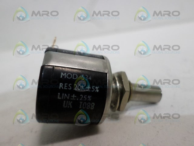 SPECTROL 534-20K POTENTIOMETER 20K OHMS *NEW NO BOX*