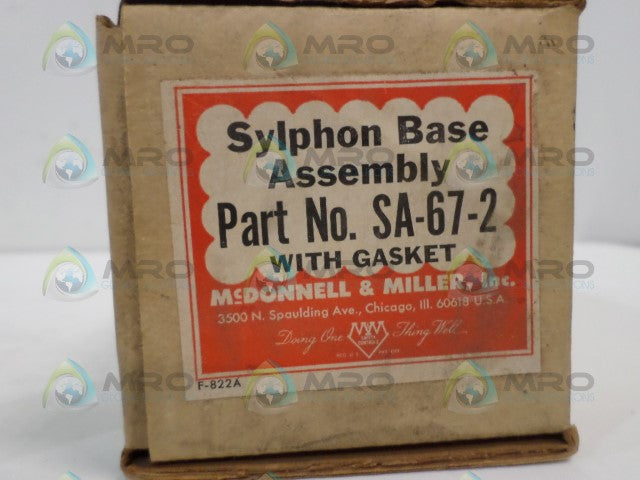 MCDONNEL & MILLER SA-67-2 SYLPHON BASE *NEW IN BOX*