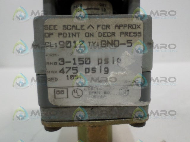 SQUARE D 9012-GNO-5 PRESSURE SWITCH *USED*