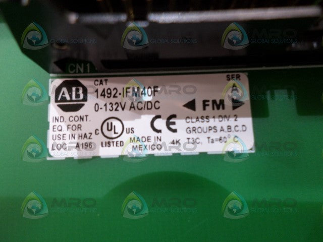 ALLEN BRADLEY 1492-IFM40F SER. A INTERFACE MODULE *NEW NO BOX*