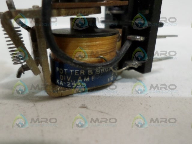 POTTER & BRUMFIELD KA-2939 RELAY 110V *NEW NO BOX*