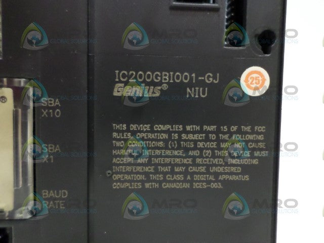 GE FANUC GENIUS IC200GBI001-GJ REMOTE I/O NETWORK INTERFACE UNIT *NEW NO BOX*