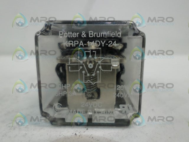 POTTER & BRUMFIELD KRPA-11DY-24 RELAY 24VDC *NEW NO BOX*