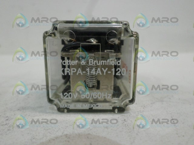 POTTER & BRUMFIELD KRPA-14AY-120 RELAY 120V *NEW NO BOX*