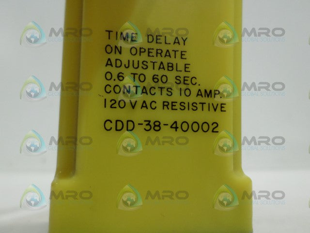 POTTER & BRUMFIELD CDD-38-40002 TIME DELAY RELAY 0.6-60 SEC 120/120V*NEW NO BOX*