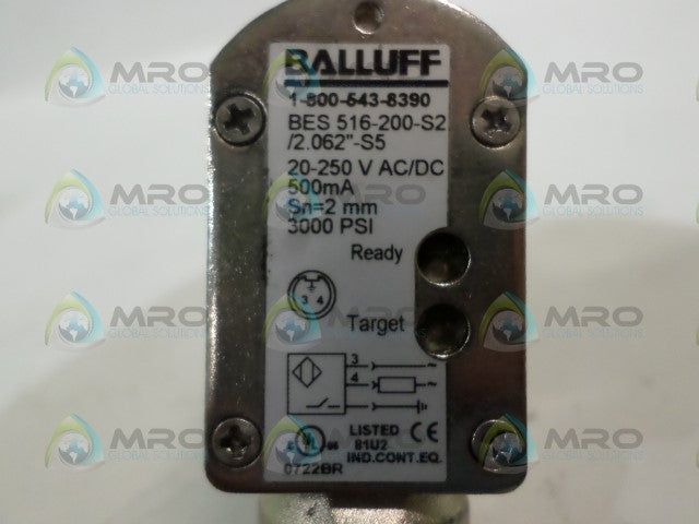 BALLUFF BES516-200-S2/2.062"-S5 INDUCTIVE SENSOR *NEW NO BOX*
