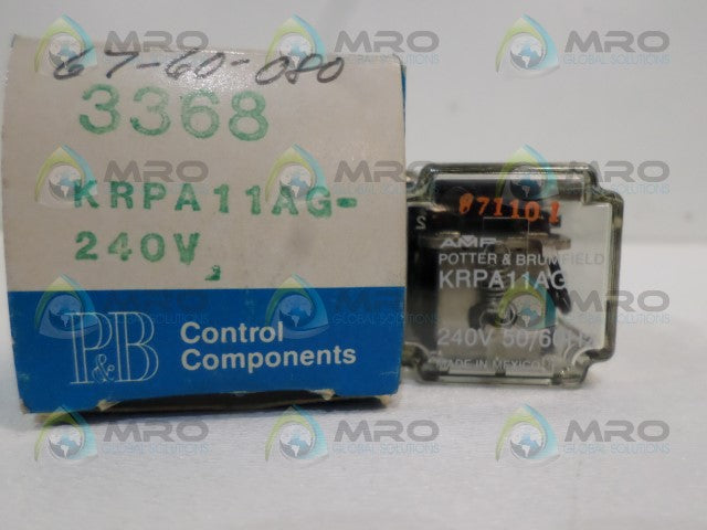 POTTER & BRUMFIELD KRPA-11AG-240 RELAY 240V *NEW IN BOX*
