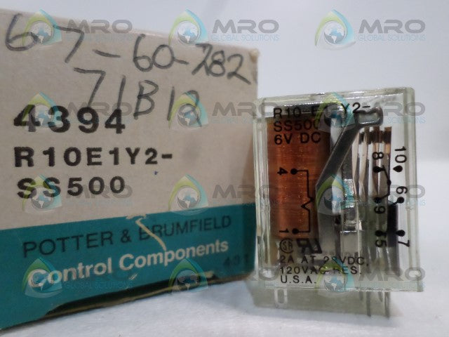 POTTER & BRUMFIELD R10-E1Y2-SS500 RELAY 6VDC *NEW IN BOX*