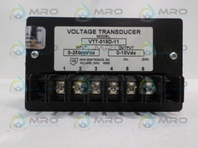 OHIO SEMITRONICS VT7-018D-11 VOLTAGE TRANSDUCER *USED*
